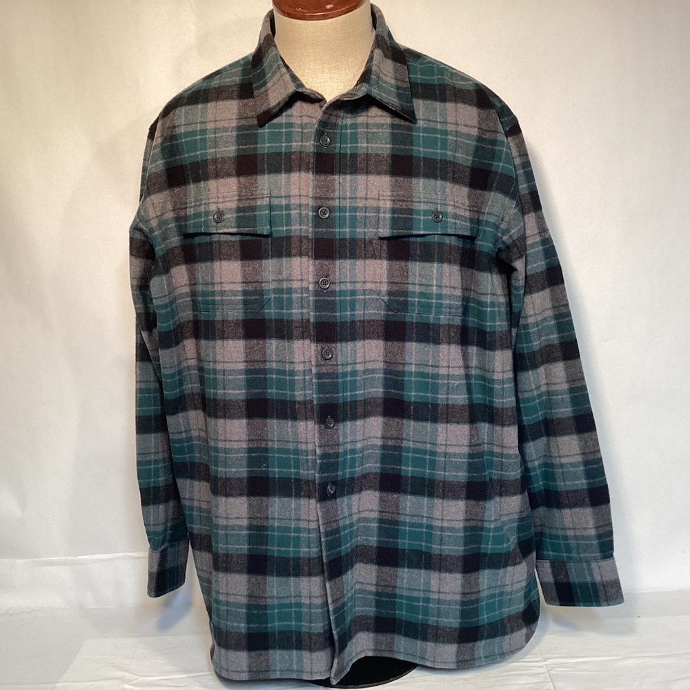L.L. Bean Shirt Men’s XXL Green and Black plaid